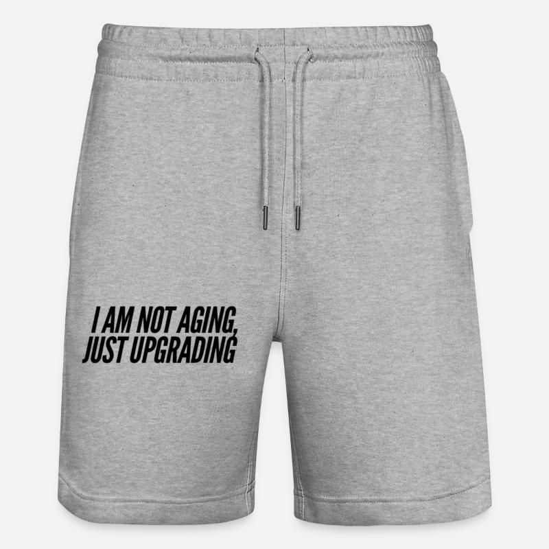 70. Geburtstah Geschenk - Stanley/Stella Unisex Bio Joggingshorts Trainer  - Grau meliert