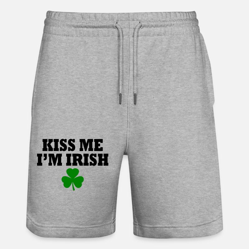 kiss me im irish - Short de jogging bio TRAINER Stanley/Stella unisexe - gris chiné