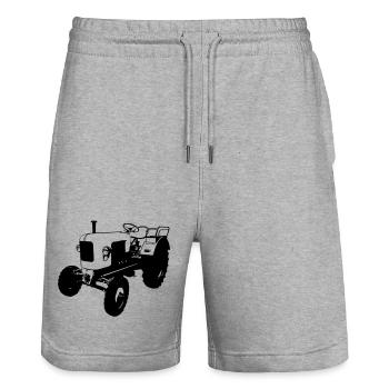 Traktor , Landmaschine , Trecker , Eicher (25) - Stanley/Stella Unisex Bio Joggingshorts Trainer  - Grau meliert - Vorne - Nik (191cm) & Marisol (170cm)