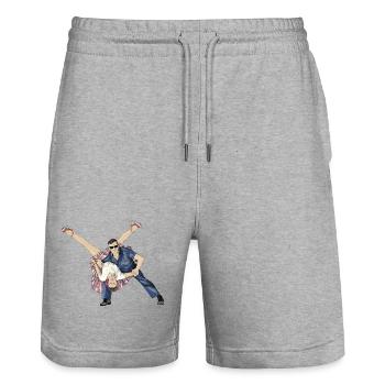Rock and Roll - Short de jogging bio TRAINER Stanley/Stella unisexe - gris chiné - Devant - Nik (191cm) & Marisol (170cm)