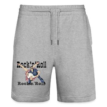 Rock and Roll - Short de jogging bio TRAINER Stanley/Stella unisexe - gris chiné - Devant - Nik (191cm) & Marisol (170cm)