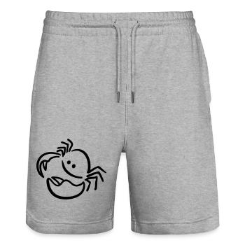 krebs - Stanley/Stella Unisex Bio Joggingshorts Trainer  - Grau meliert - Vorne - Nik (191cm) & Marisol (170cm)