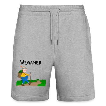 Wanderlust - Stanley/Stella Unisex Bio Joggingshorts Trainer  - Grau meliert - Vorne - Nik (191cm) & Marisol (170cm)