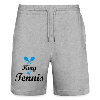 tennis - Short de jogging bio TRAINER Stanley/Stella unisexe - gris chiné - Devant - Nik (191cm) & Marisol (170cm)