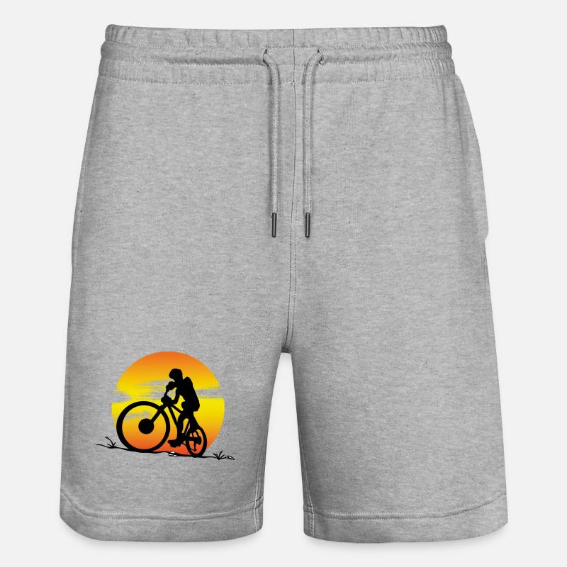 MTB sunset - Stanley/Stella Unisex Bio Joggingshorts Trainer  - Grau meliert