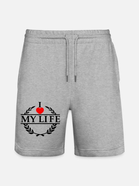 Elsker dit hjerte 020 - Stanley/Stella Trainer økologiske unisex joggingshorts - grå meleret