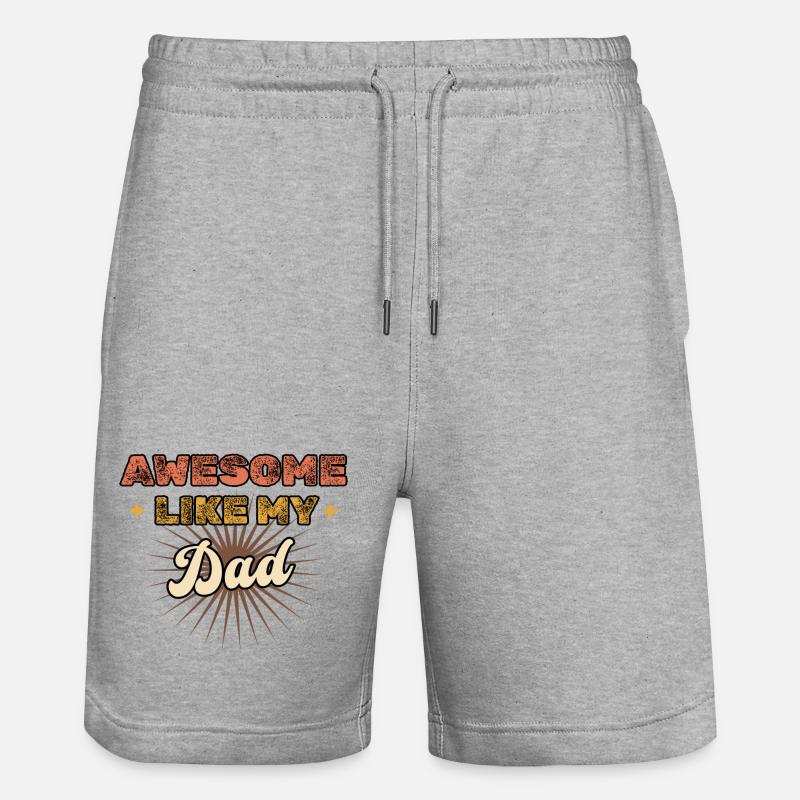 Génial comme mon père - Short de jogging bio TRAINER Stanley/Stella unisexe - gris chiné