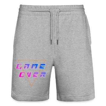 GameOver - Short de jogging bio TRAINER Stanley/Stella unisexe - gris chiné - Devant - Nik (191cm) & Marisol (170cm)