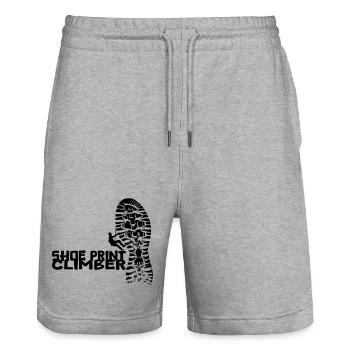 Shoe Print Climber [Schwarz] - Stanley/Stella Unisex Bio Joggingshorts Trainer  - Grau meliert - Vorne - Nik (191cm) & Marisol (170cm)