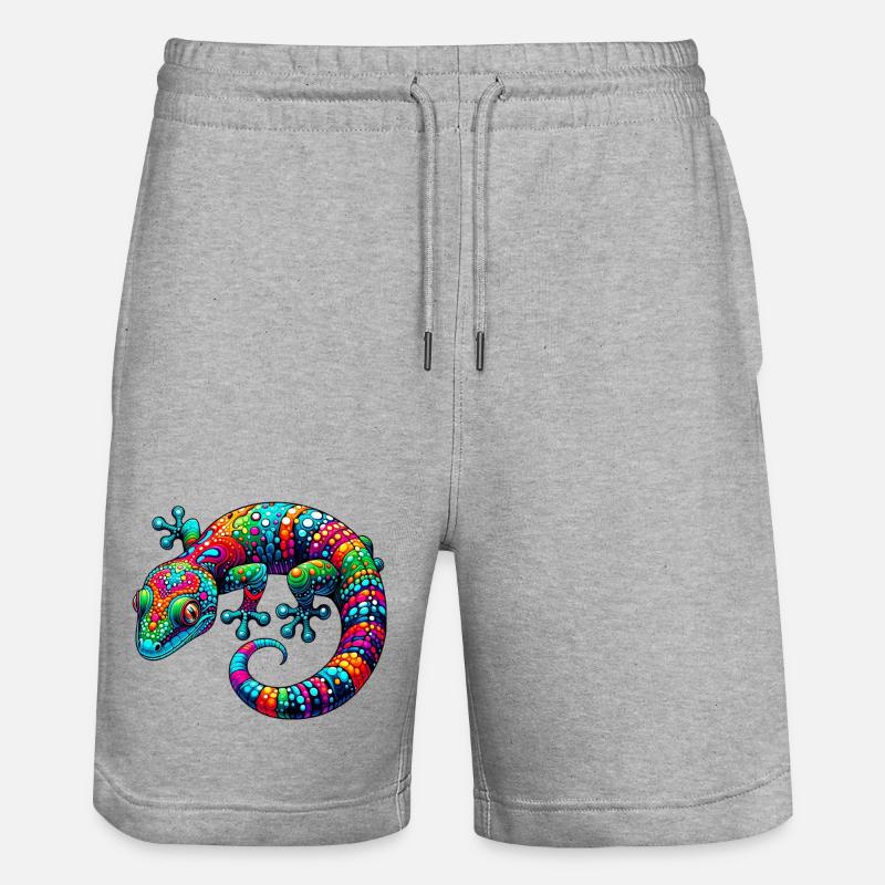 Gecko - Stanley/Stella Unisex Bio Joggingshorts Trainer - Grau meliert