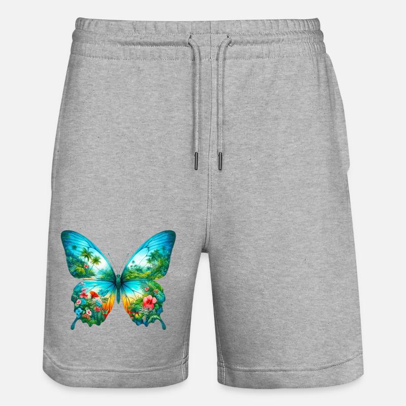 Papillon - Short de jogging bio TRAINER Stanley/Stella unisexe - gris chiné