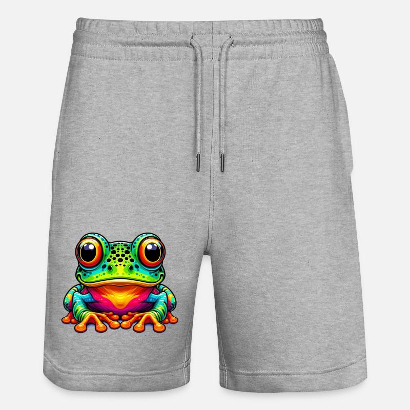 Frosch - Stanley/Stella Unisex Bio Joggingshorts Trainer - Grau meliert