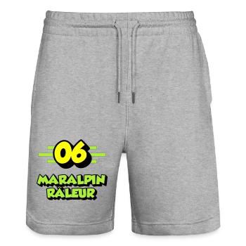 Maralpin beschwert sich - Stanley/Stella Unisex Bio Joggingshorts Trainer  - Grau meliert - Vorne - Nik (191cm) & Marisol (170cm)