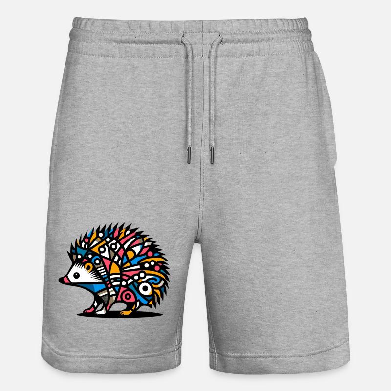 Igel - Stanley/Stella Unisex Bio Joggingshorts Trainer  - Grau meliert