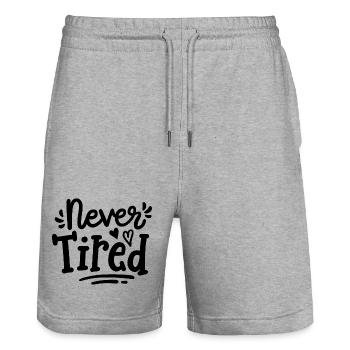 Kleinkind Kinder - Stanley/Stella Unisex Bio Joggingshorts Trainer  - Grau meliert - Vorne - Nik (191cm) & Marisol (170cm)