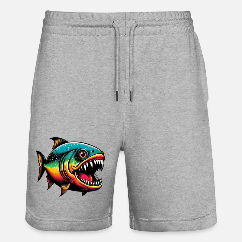 Caribe - Pantalones cortos de deporte ecológicos unisex Trainer de Stanley/Stella - gris jaspeado