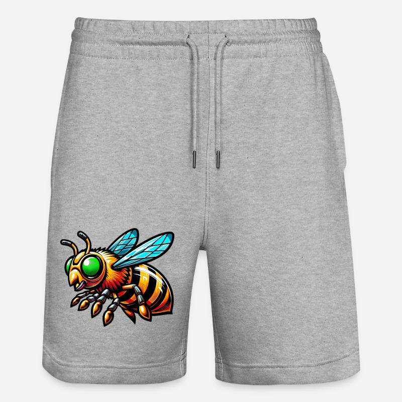 Abeille - Short de jogging bio TRAINER Stanley/Stella unisexe - gris chiné
