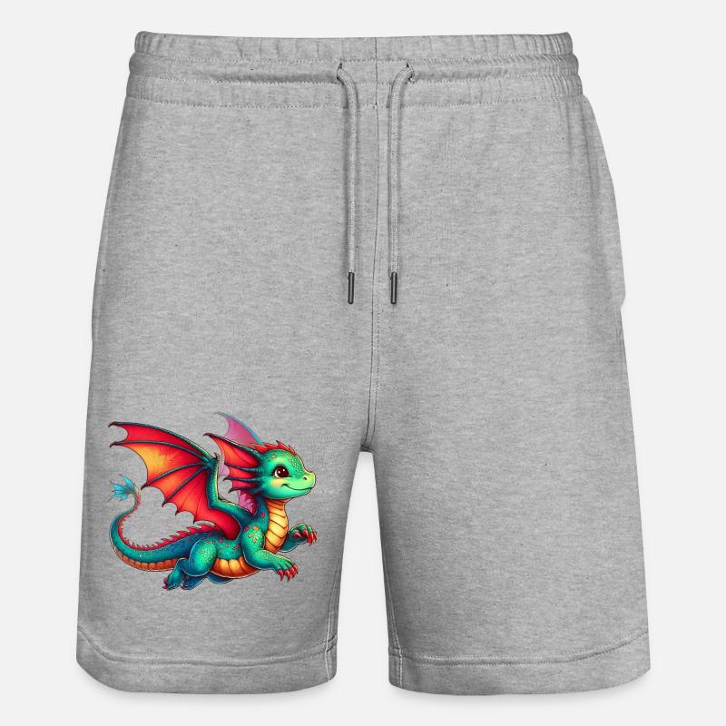 Dragon - Short de jogging bio TRAINER Stanley/Stella unisexe - gris chiné