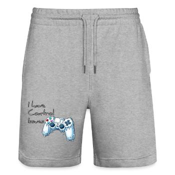 J’ai des problèmes de contrôle - Short de jogging bio TRAINER Stanley/Stella unisexe - gris chiné - Devant - Nik (191cm) & Marisol (170cm)