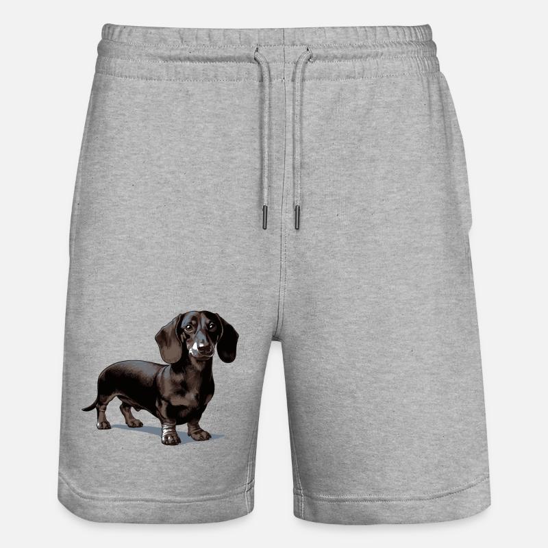 Teckel - Short de jogging bio TRAINER Stanley/Stella unisexe - gris chiné
