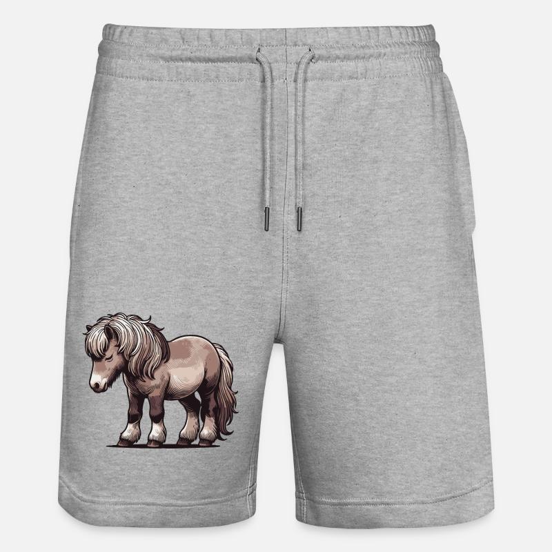 Poney - Short de jogging bio TRAINER Stanley/Stella unisexe - gris chiné