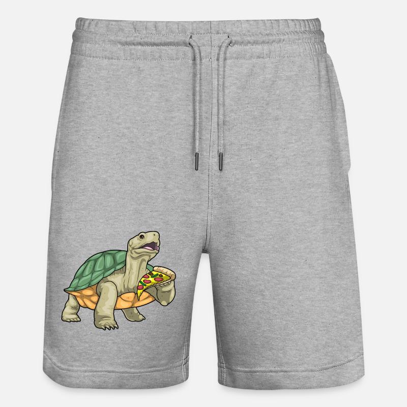 Pizza Tortue - Short de jogging bio TRAINER Stanley/Stella unisexe - gris chiné