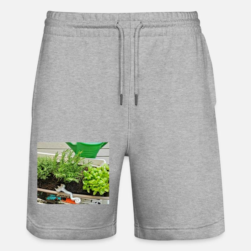 Herbe - Short de jogging bio TRAINER Stanley/Stella unisexe - gris chiné