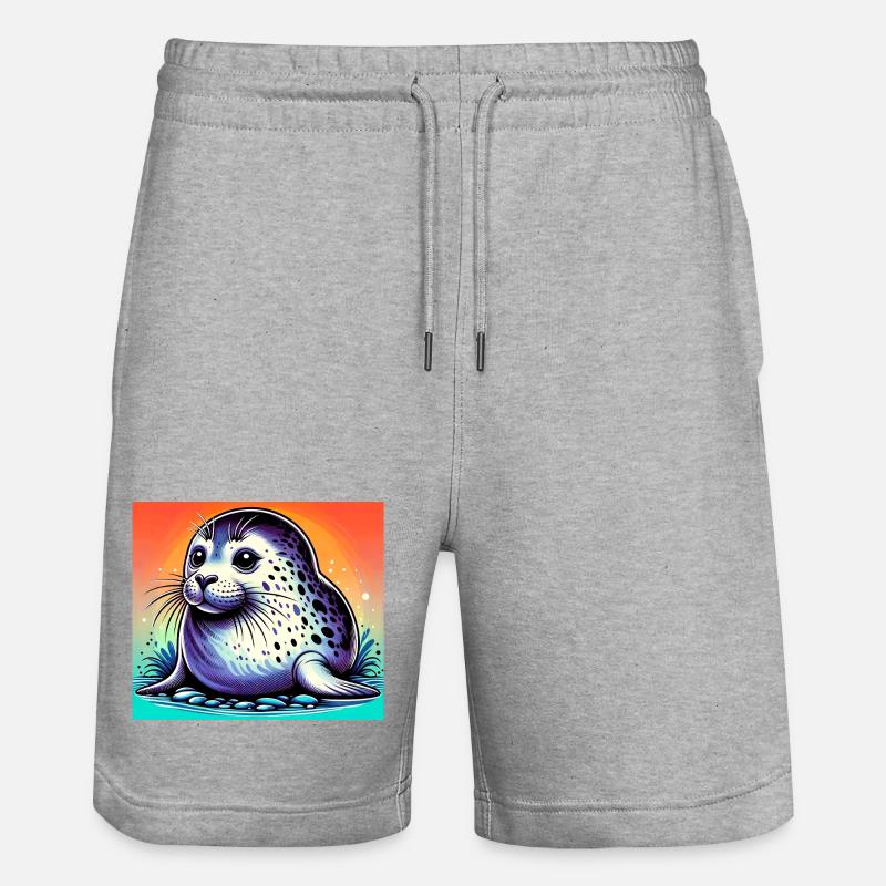 Phoque - Short de jogging bio TRAINER Stanley/Stella unisexe - gris chiné