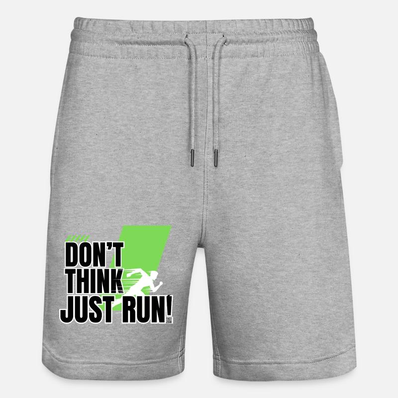 Ne pensez pas, courez ! - Short de jogging bio TRAINER Stanley/Stella unisexe - gris chiné