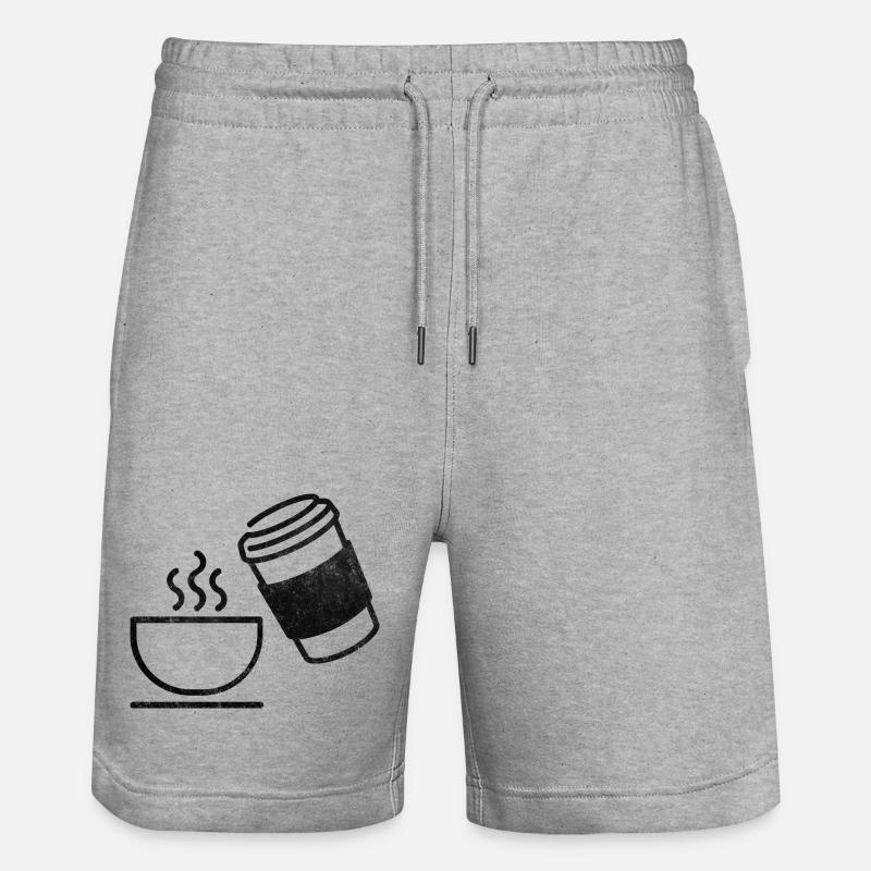 Café - Short de jogging bio TRAINER Stanley/Stella unisexe - gris chiné