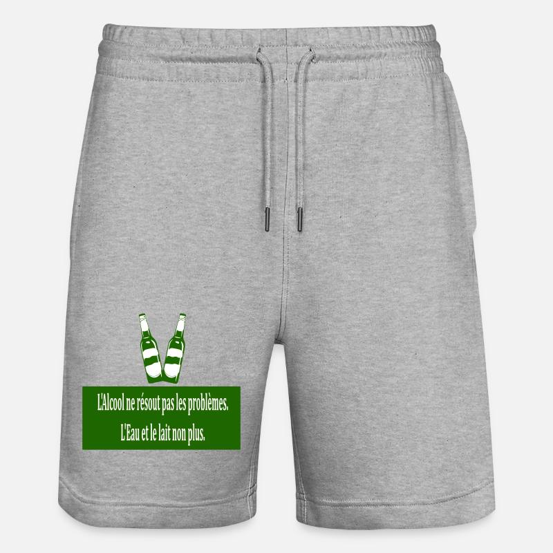 Cool doesn't solve problems - Stanley/Stella Trainer Unisex Organic Jogging Shorts - heather grey