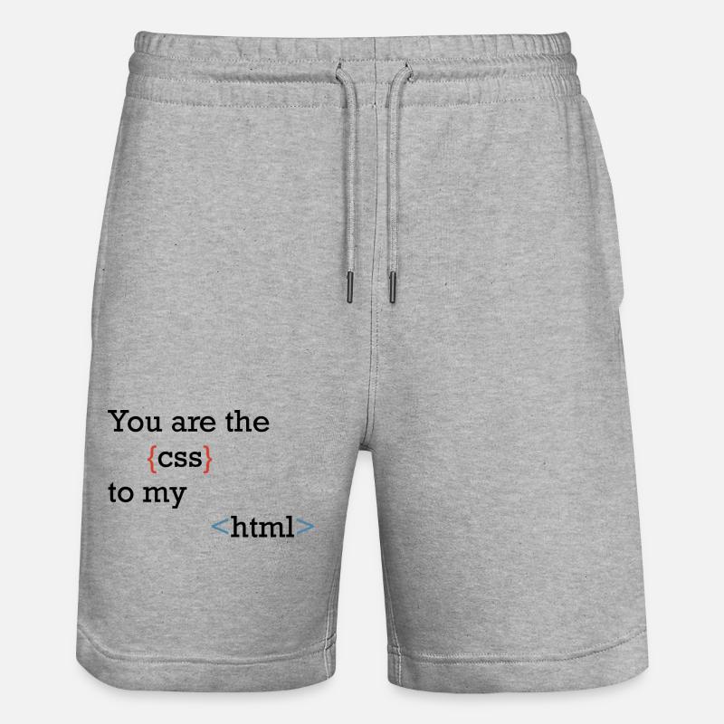 CodeSymbolik Geschweifte und Winkel - Stanley/Stella Unisex Bio Joggingshorts Trainer  - Grau meliert