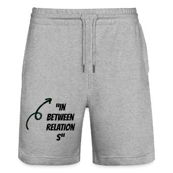 Zwischen Beziehungen - Stanley/Stella Unisex Bio Joggingshorts Trainer  - Grau meliert - Vorne - Nik (191cm) & Marisol (170cm)