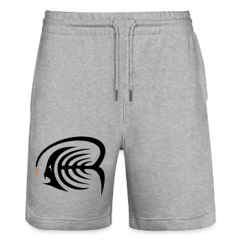 Frogfish - Stanley/Stella Trainer Unisex Organic Jogging Shorts - heather grey - Front - Nik (191cm) & Marisol (170cm)