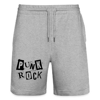 punk-01Punk Rock – Rebellious Music & Alternative - Stanley/Stella Trainer Unisex Organic Jogging Shorts - heather grey - Front - Nik (191cm) & Marisol (170cm)