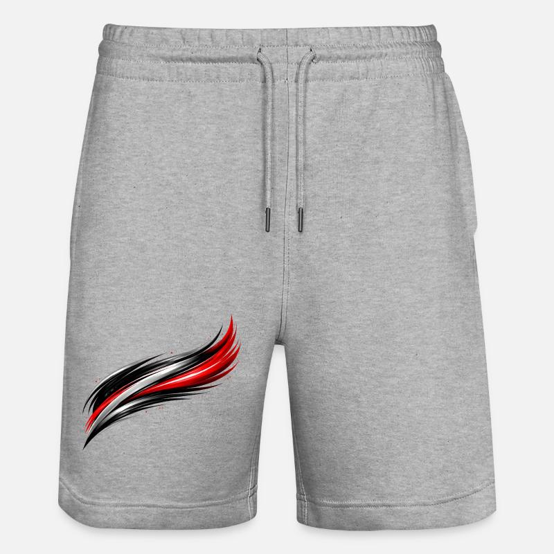 Sportliches Trikot Design Dynamischer Effekt - Stanley/Stella Unisex Bio Joggingshorts Trainer  - Grau meliert