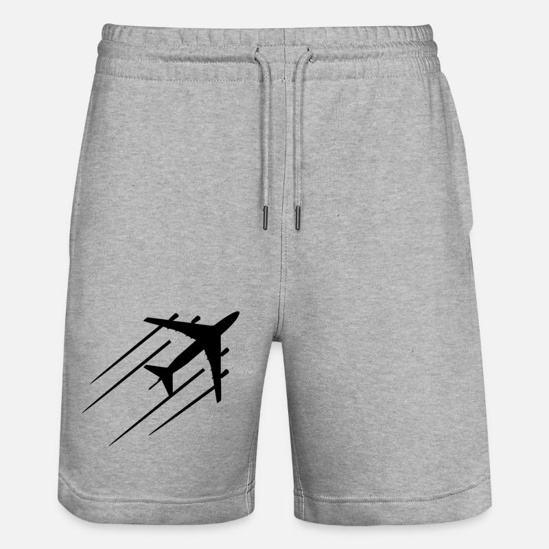 Sketch d’aviation - Short de jogging bio TRAINER Stanley/Stella unisexe - gris chiné