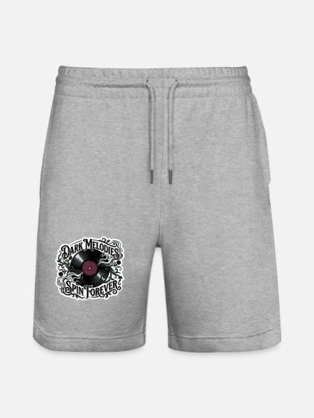 Dark Melodies Spin Forever - Stanley/Stella Trainer Unisex Organic Jogging Shorts - heather grey