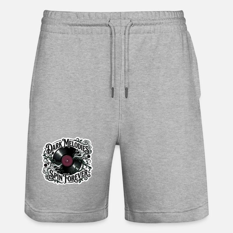 Dark Melodies Spin Forever - Stanley/Stella Trainer Unisex Organic Jogging Shorts - heather grey