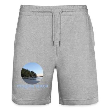 Tonquin Beach Forest Ocean - Stanley/Stella Unisex Bio Joggingshorts Trainer  - Grau meliert - Vorne - Nik (191cm) & Marisol (170cm)