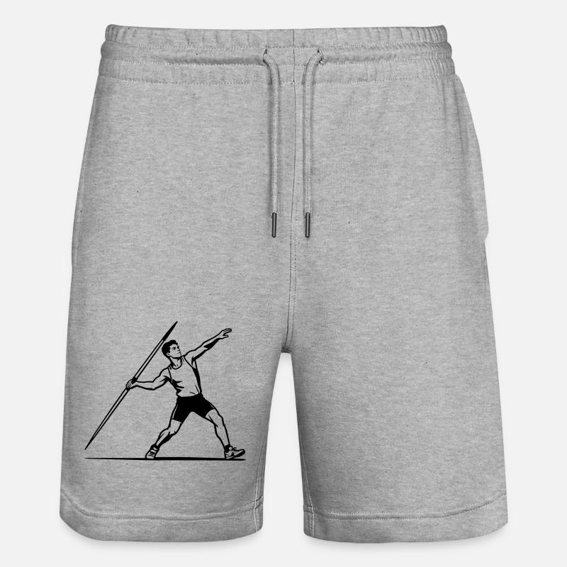 Lancer du javelot - Short de jogging bio TRAINER Stanley/Stella unisexe - gris chiné