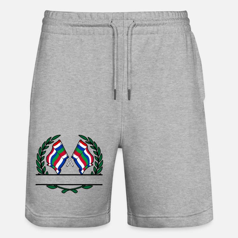 Schier Laurel Custom – Island Edition - Stanley/Stella Unisex Bio Joggingshorts Trainer - Grau meliert