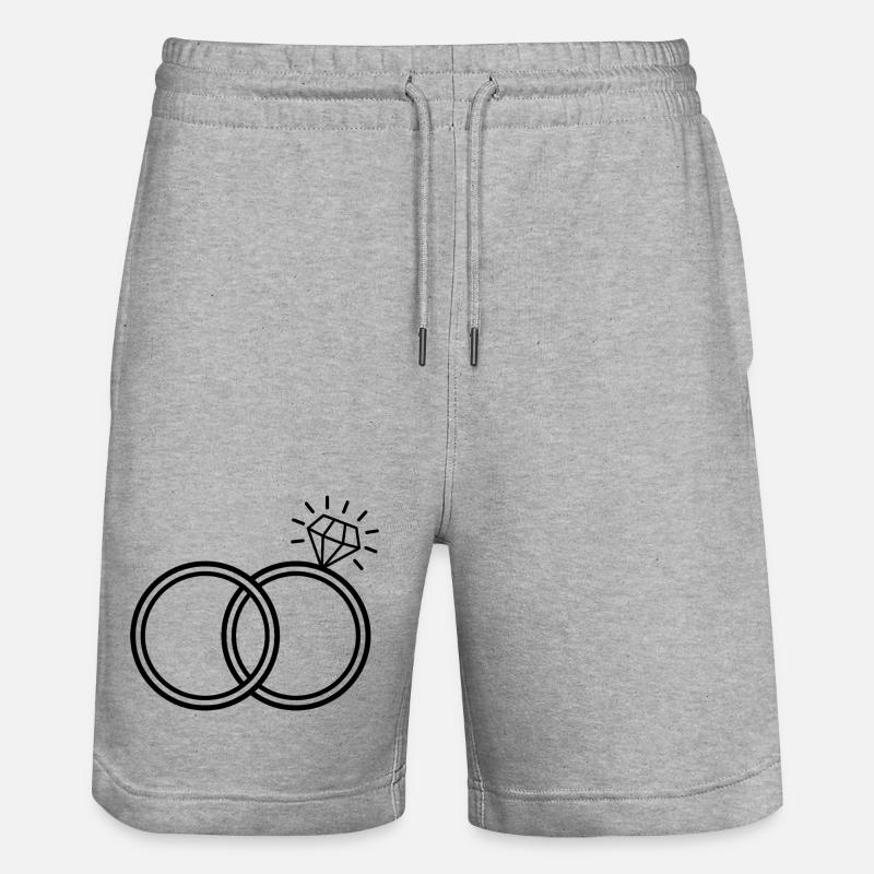 Bague en diamant - Short de jogging bio TRAINER Stanley/Stella unisexe - gris chiné