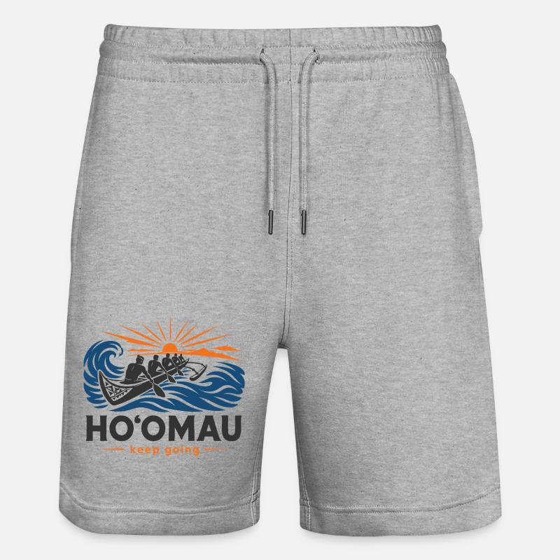 Hoomou, continue - Short de jogging bio TRAINER Stanley/Stella unisexe - gris chiné