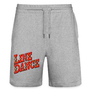 Line Dance Vibes - Stanley/Stella Unisex Bio Joggingshorts Trainer  - Grau meliert - Vorne - Nik (191cm) & Marisol (170cm)