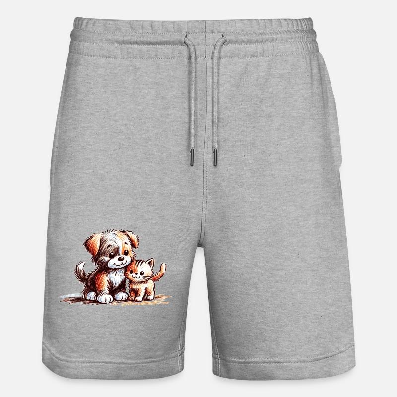 Amis - Short de jogging bio TRAINER Stanley/Stella unisexe - gris chiné