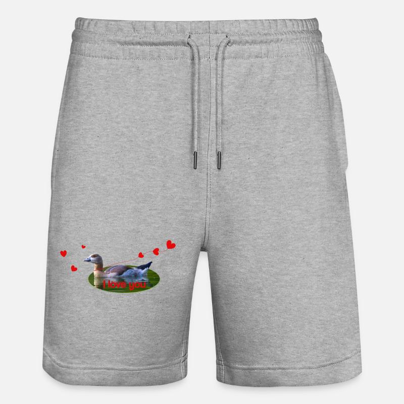 Je t’aime - Short de jogging bio TRAINER Stanley/Stella unisexe - gris chiné