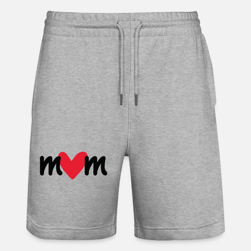 Maman cœur - Short de jogging bio TRAINER Stanley/Stella unisexe - gris chiné
