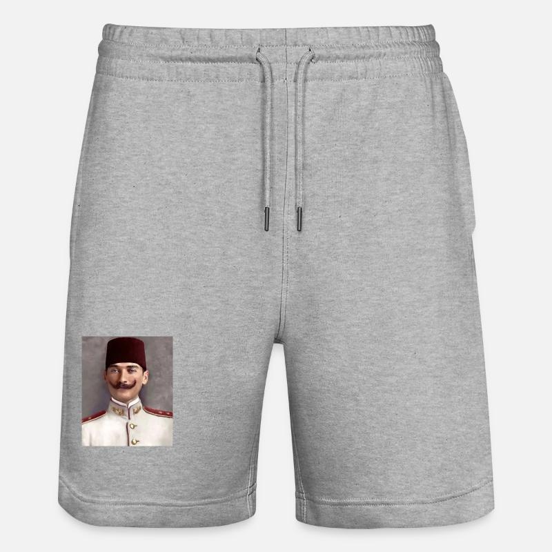 Mustafa Kemal Atatürk - Short de jogging bio TRAINER Stanley/Stella unisexe - gris chiné