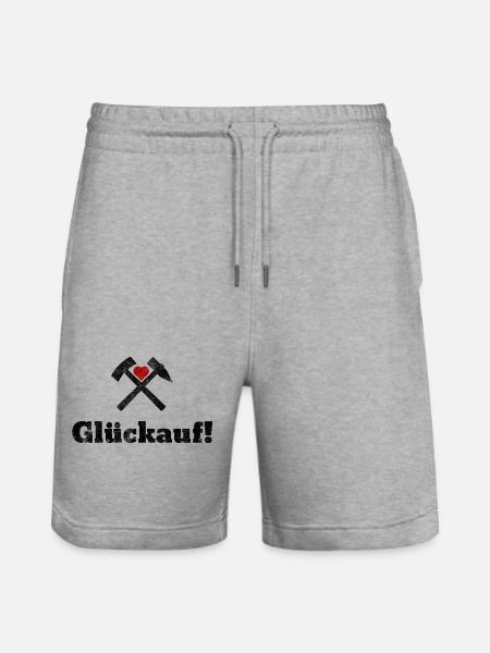 Glückauf - Stanley/Stella Unisex Bio Joggingshorts Trainer - Grau meliert